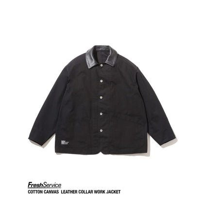 FreshService "COTTON CANVAS LEATHER COLLAR WORK JACKET"