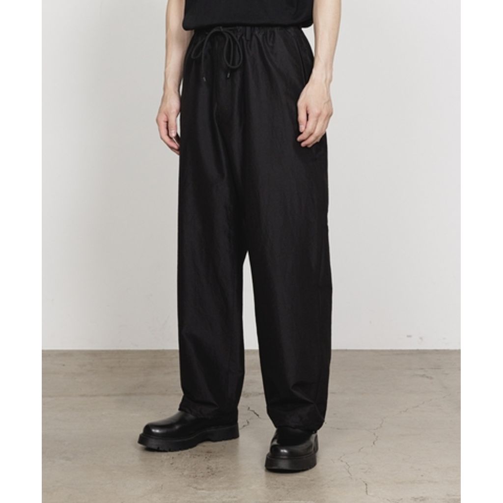 MARKAWARE  BRATAC SILK × ORGANIC WOOL TAFFETA WIDE TRUCK PANTS
