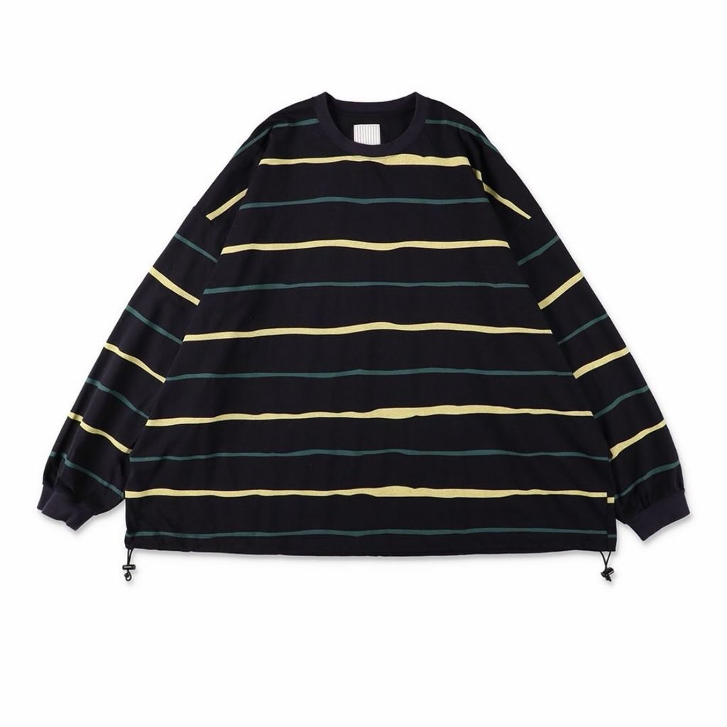 S.F.C SUPER BIG STRIPE  LS  TEE (W/DRAWSTRINGS)