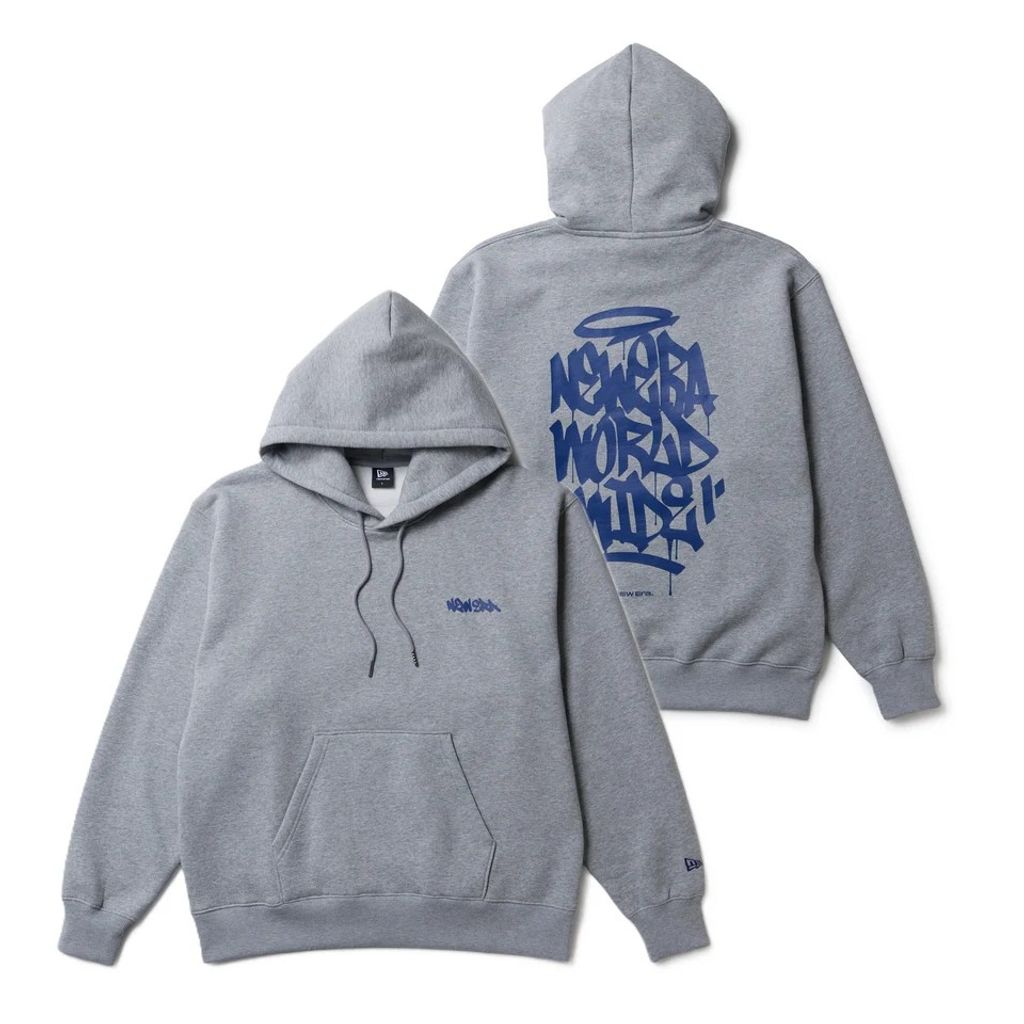 NEW ERA オーバーサイズド スウェット プルオーバー フーディー Tagging Logo ヘザーグレー  15129314
