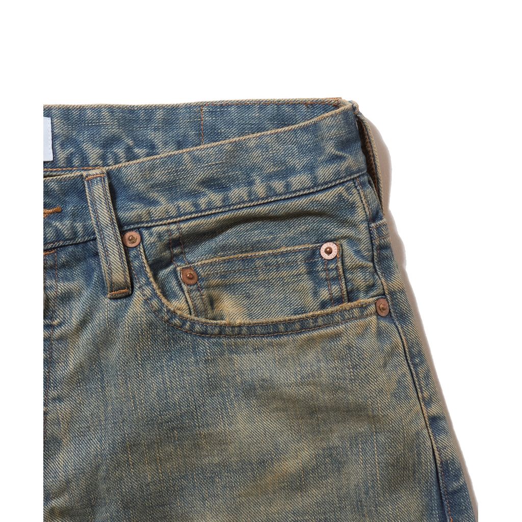 SUGARHILL  DAMAGED MODERN DENIM PANTS WIDE CUT