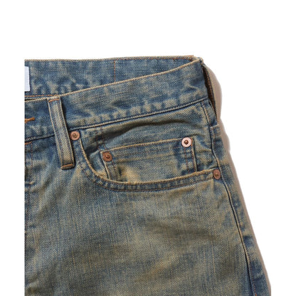 SUGARHILL  DAMAGED MODERN DENIM PANTS WIDE CUT