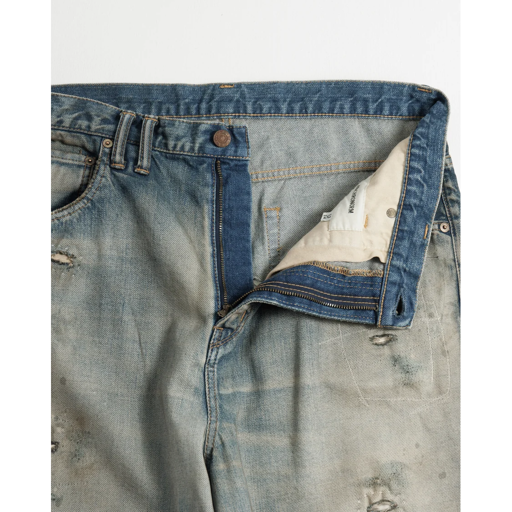ANACHRONORM REMAKED WIDE 5P DENIM PANTS LIGHT INDIGO