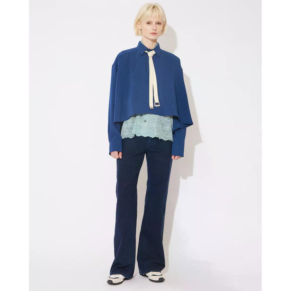 beautiful people triacetate double cloth tailcoat shirt