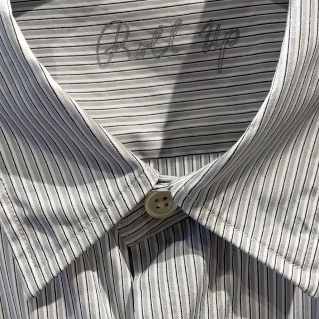 PORTER CLASSIC ROLL UP STRIPE SHIRT