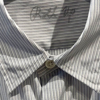 PORTER CLASSIC ROLL UP STRIPE SHIRT