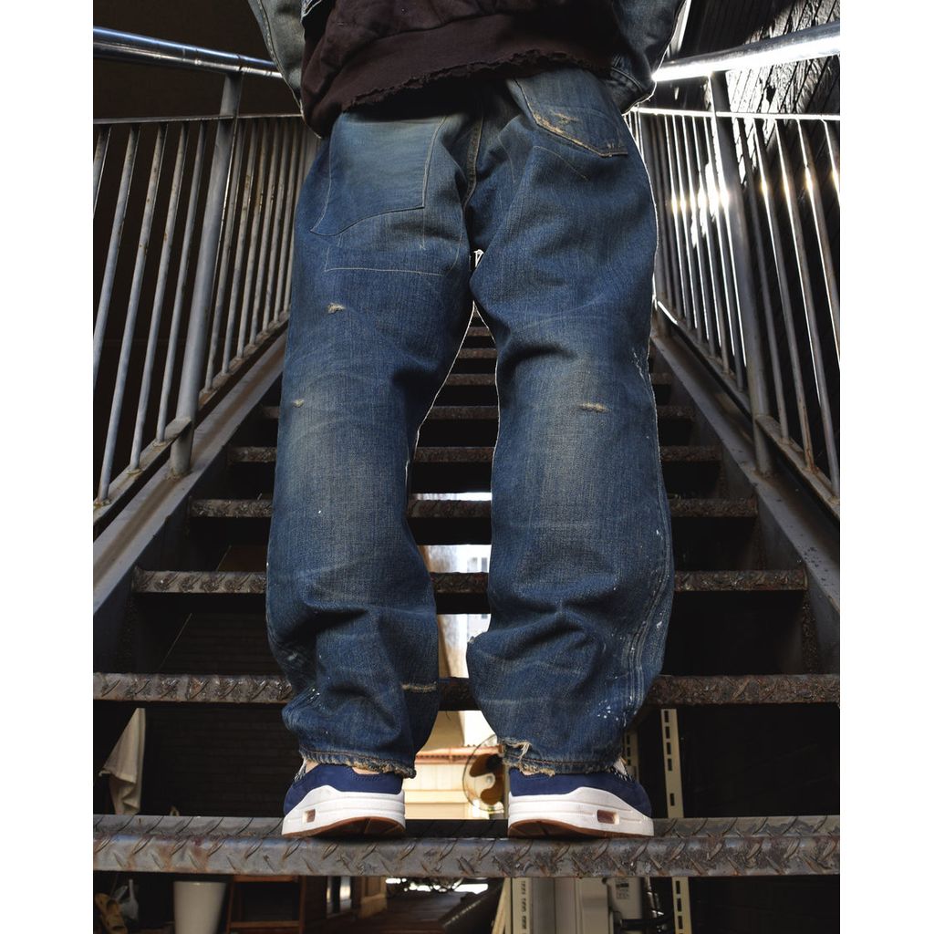 ANACHRONORM AN401 HARD REMAKED REGULAR TAPERED 5P PANTS INDIGO (REMAKE)