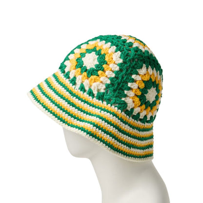 NEW ERA クロシェ ニットバケット グリーン/イエロー/ホワイト 14667697