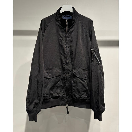 COMME des GARCONS HOMME NYLON TWILL OVER DYE MILITALY JACKET (BLACK)