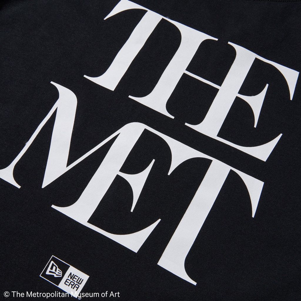 NEW ERA  半袖 オーバーサイズド コットン Tシャツ The Met ブラ ック
