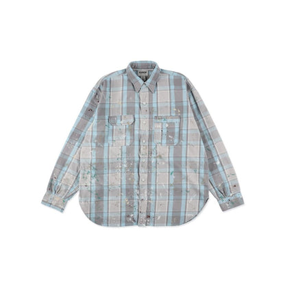 BOW WOW PAINTER'S PAINT STAINED FLANNEL SHIRT