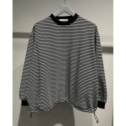 【MADE IN JAPAN】LINEAGE BALLON L/S BORDER TEE（BLACK）
