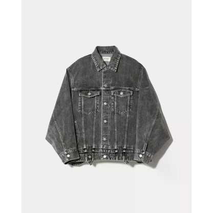 beautiful people double-end selvedge denim blouson blk bleach