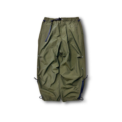 POLIQUANT THE CHANGING LENGTH/HEM WIDE ZIP-UP TUCKED PANTS