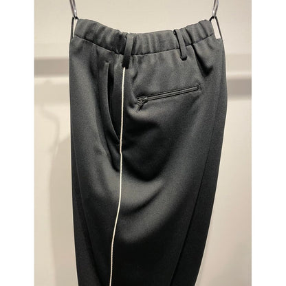 Ground Y POLYESTER SMOOTH PIPING WIDE PANTS