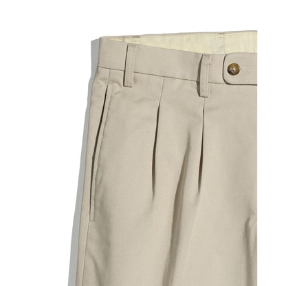 FOUNDOUR T/C TWILL TUCK TROUSERS