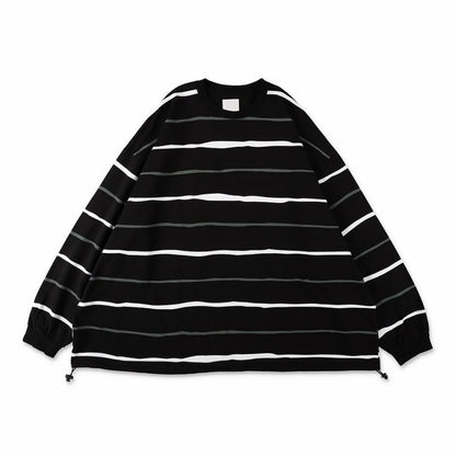 S.F.C SUPER BIG STRIPE  LS  TEE (W/DRAWSTRINGS)
