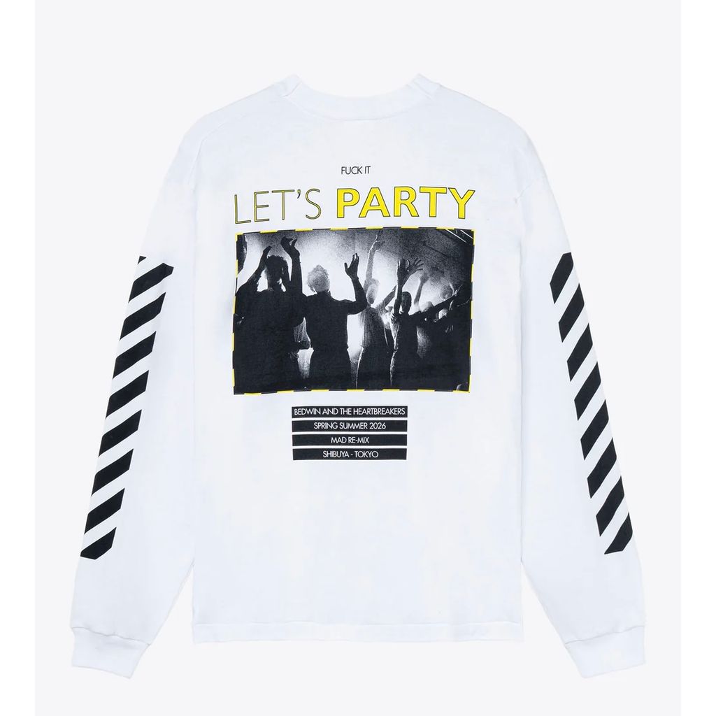 BEDWIN & THE HEARTBREAKERS L/S PRINTED TEE "Lets Party"