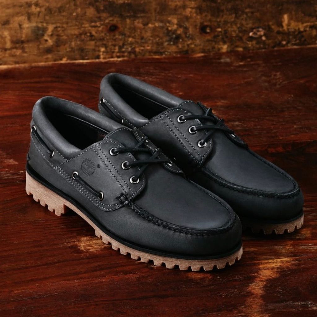 Timberland スリーアイ(3eye) ラグ ハンドソーン ボート シューズ メンズ (ダークグレー）