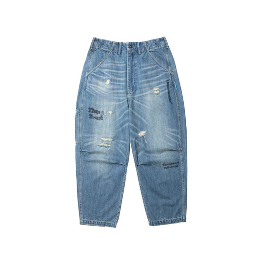 Liberaiders  DAMAGED DENIM SARROUEL PANTS