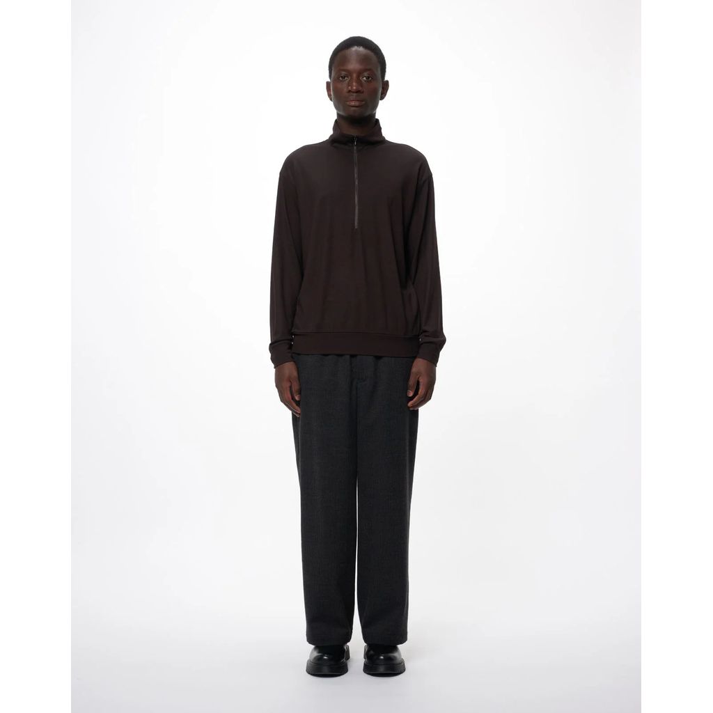 marka  Super 100s Washable Wool Jersey / Half-Zip Stand