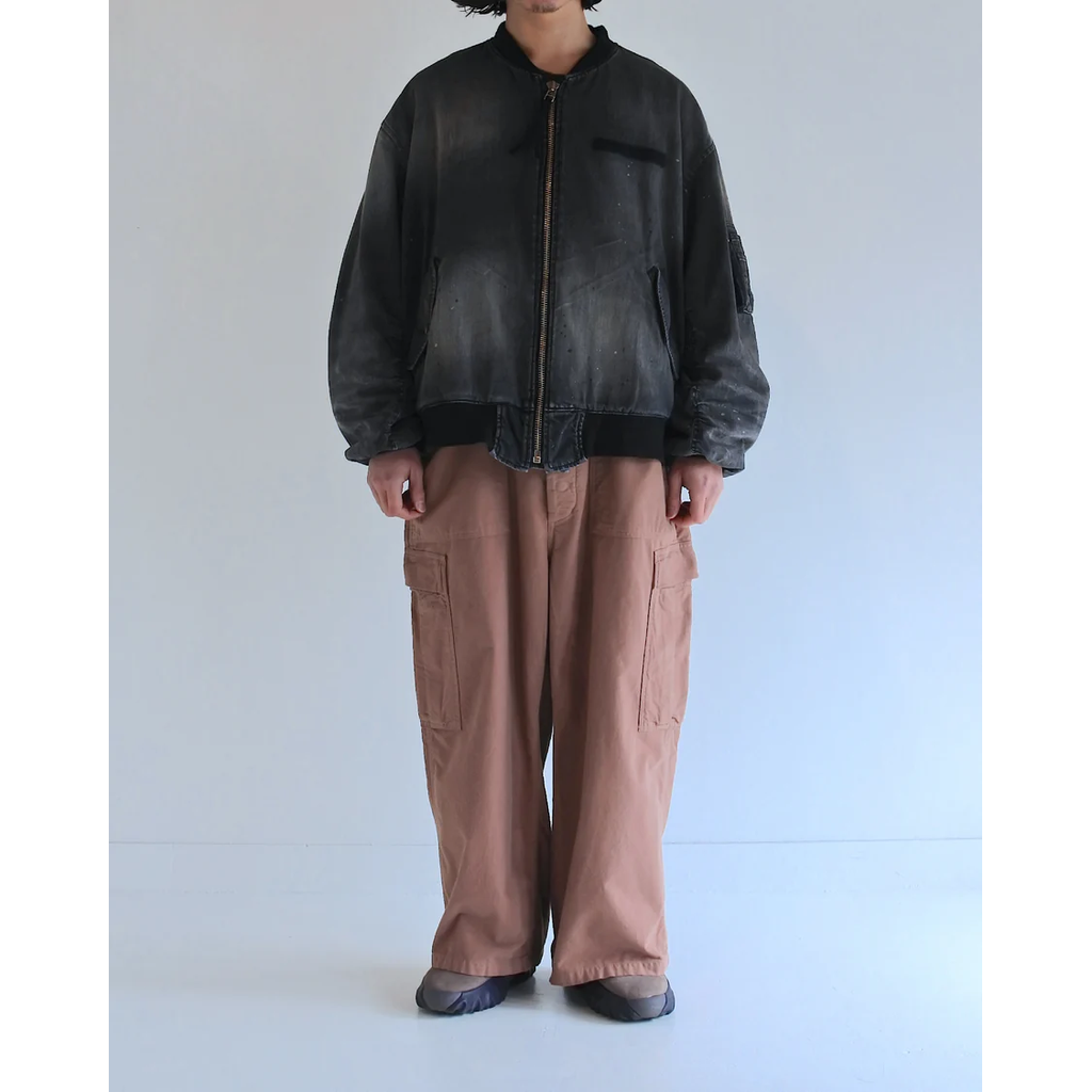 ANACHRONORM AN396-W AGING DUAL DENIM MA-1 BLACK (AGING)