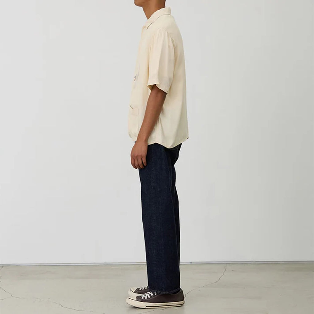 REMI RELIEF  レーヨンツイル スカ柄 S/S SHIRT(刺繍)