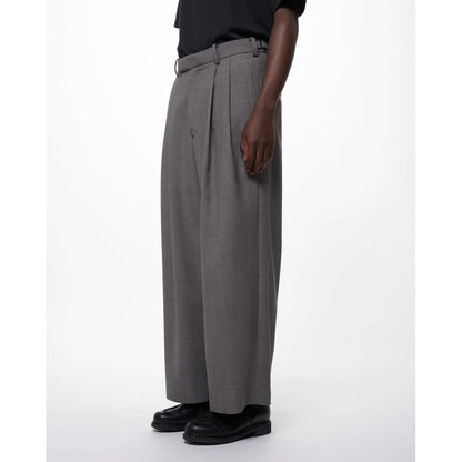 marka Recycled Polyester Wool Gabardine / Double Pleated Baggy Trousers