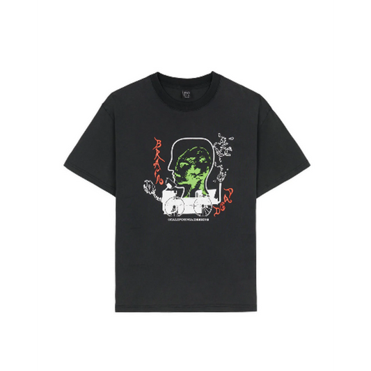 BRAIN DEAD ALIEN TRACTOR T-SHIRT - WASHED BLACK