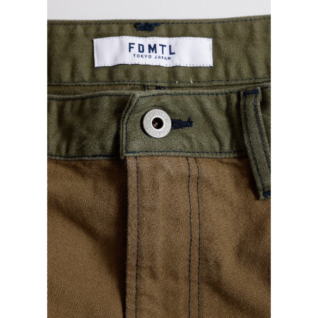 FDMTL FA26PN12C PATCHWORK DOUBLE KNEE PANTS RINSE
