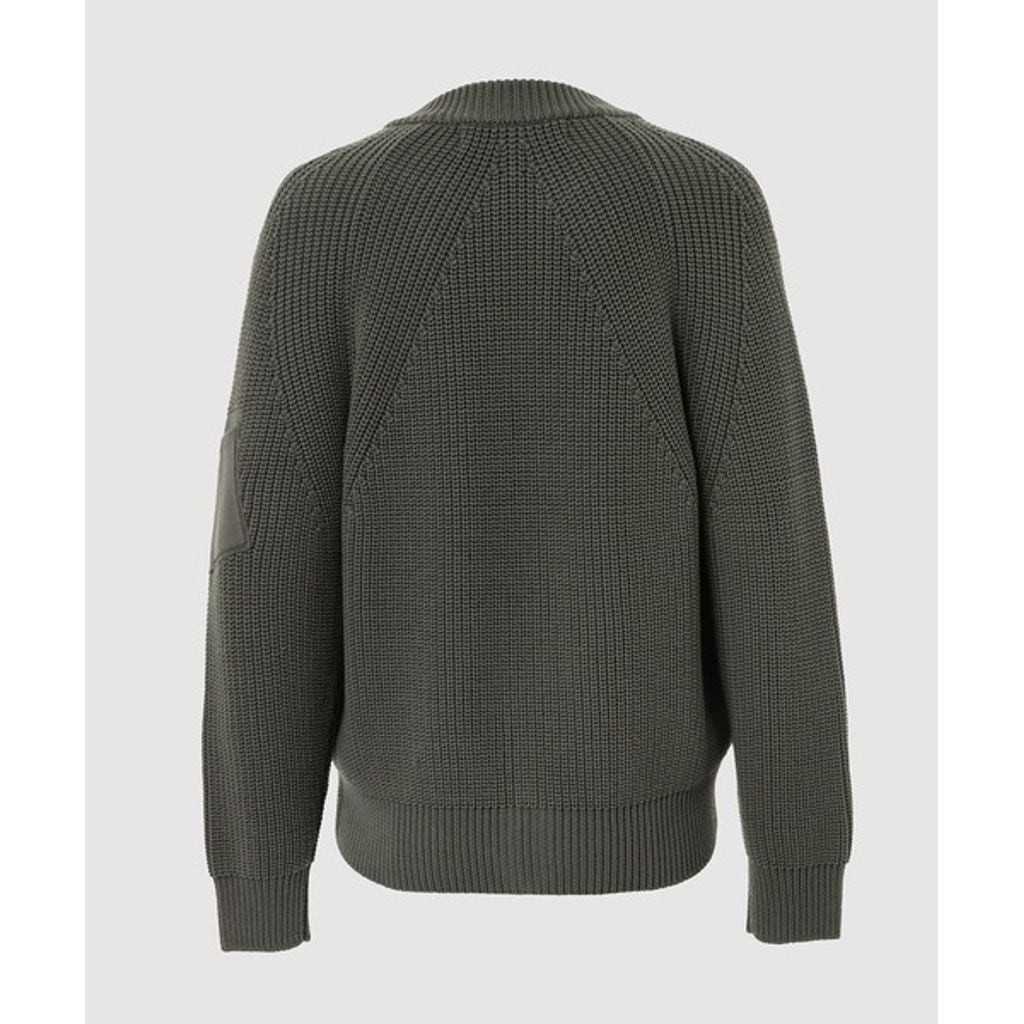 COMME des GARCONS HOMME BATONER W-NAME WOOL KNIT ZIP CARDIGAN（KAHKI）