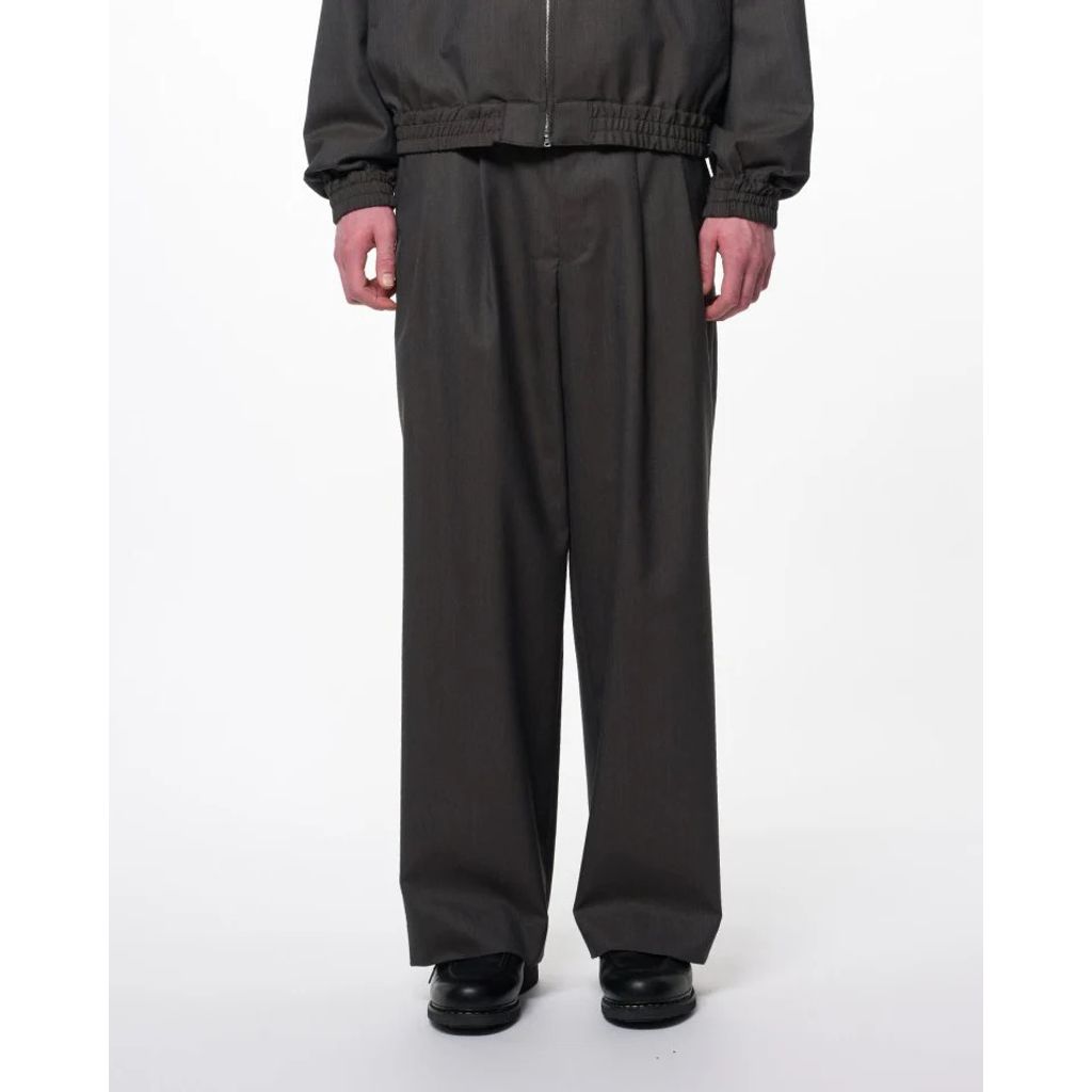marka 2/60 Wool Tropical Melange / Double Pleated Military Trousers