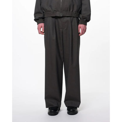 marka 2/60 Wool Tropical Melange / Double Pleated Military Trousers