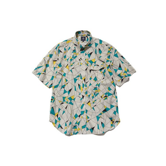 J.PRESS ORIGINALS Vintage Print Half Sleeve Shirt / B.D. / Baggy-Fit