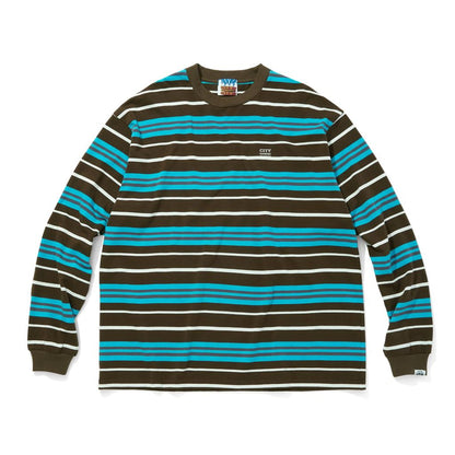 CITY COUNTRY CITY EMBROIDERED LOGO MULTI BORDER L/S T-SHIRT