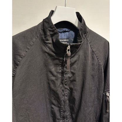 COMME des GARCONS HOMME NYLON TWILL OVER DYE MILITALY JACKET (BLACK)