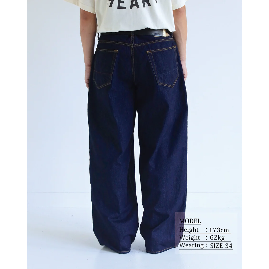ANACHRONORM  WIDE 5P DENIM PANTS INDIGO