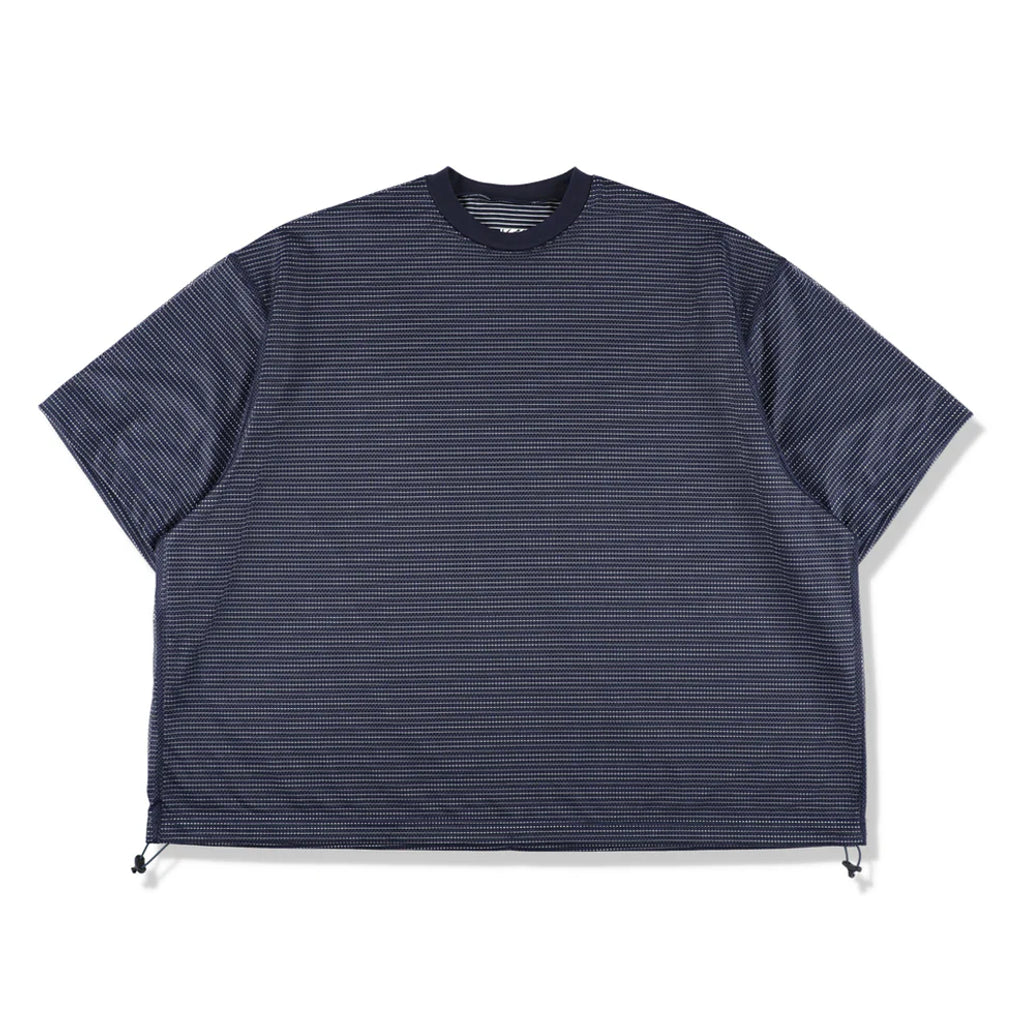 is-ness BALLOON BORDER LAYERED MESH T-SHIRT – MAROON WEBSTORE