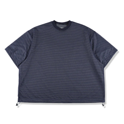 is-ness BALLOON BORDER LAYERED MESH T-SHIRT