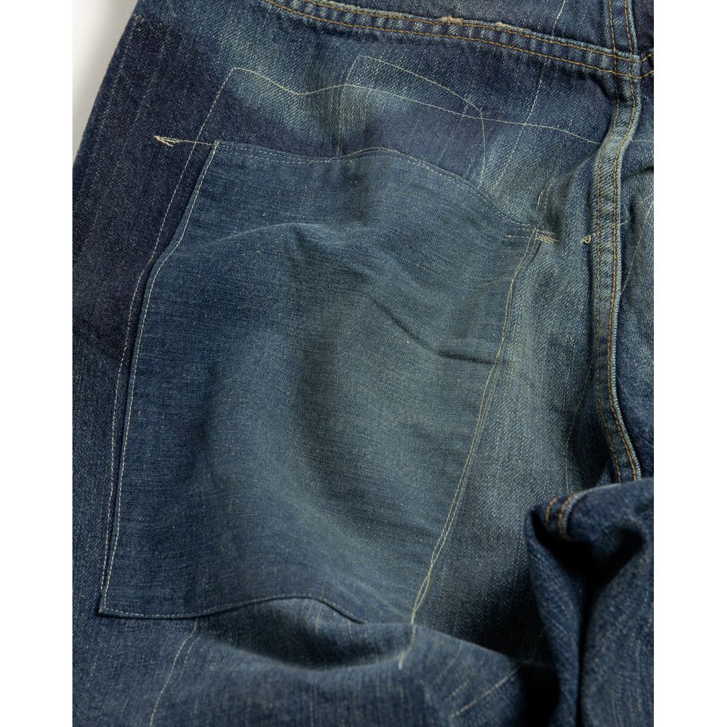 ANACHRONORM AN401 HARD REMAKED REGULAR TAPERED 5P PANTS INDIGO (REMAKE)