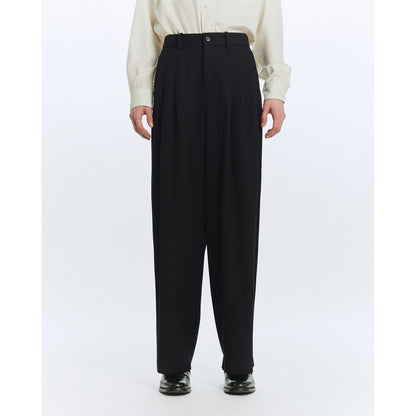MARKAWARE Organic Wool Survival Cloth® Triple Pleated Wide Trousers