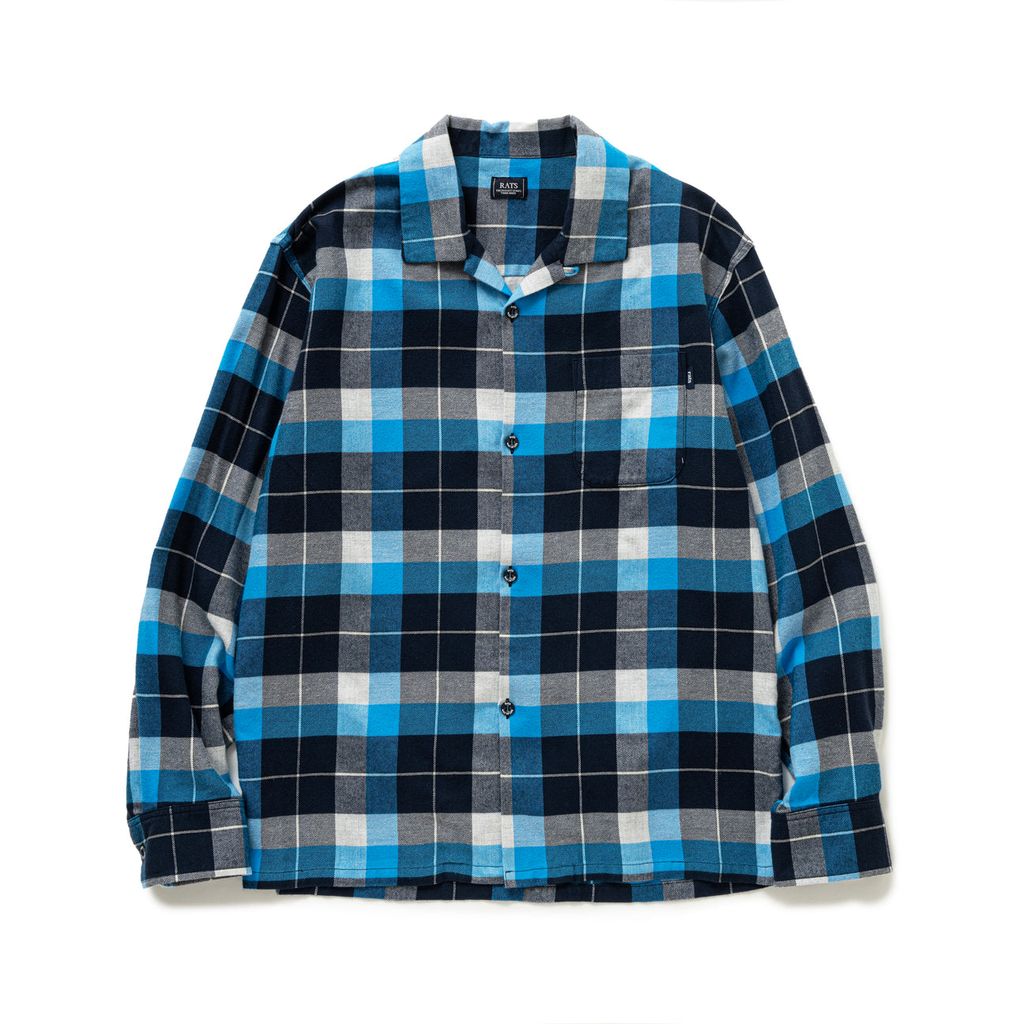 RATS COTTON RAYON CHECK SHIRT
