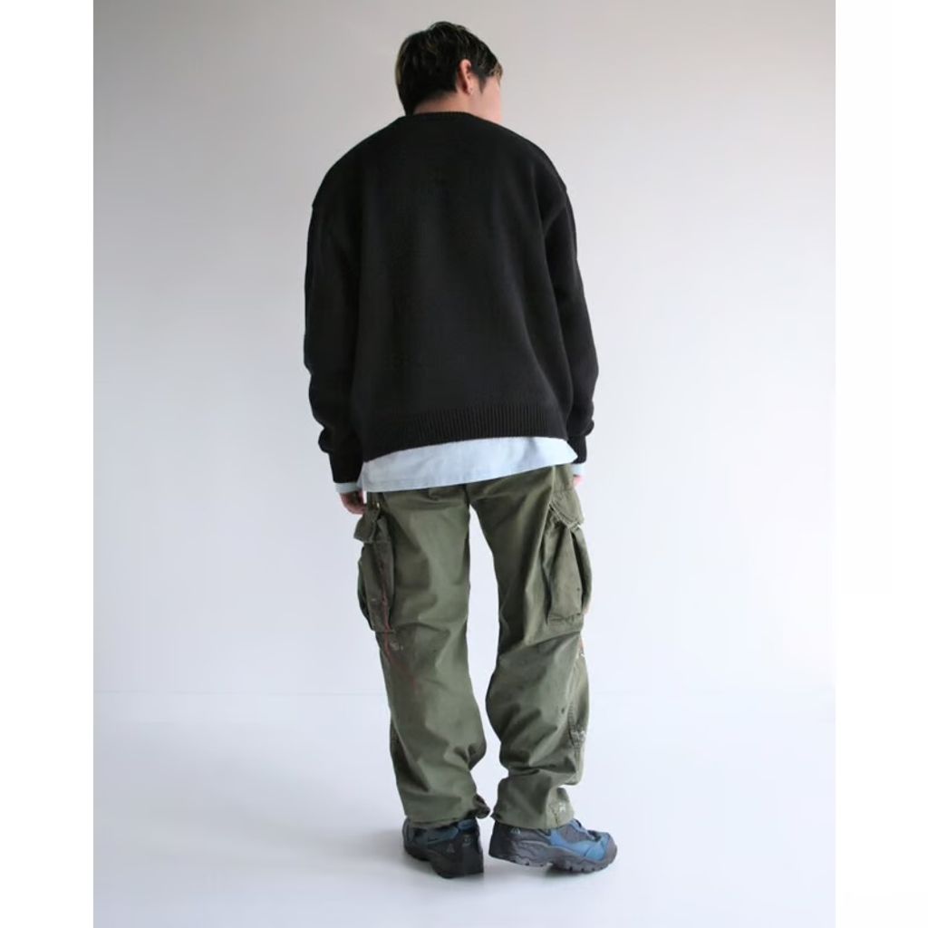 ANACHRONORM AN249 SEATTLE JACQUARD KNIT BLACK