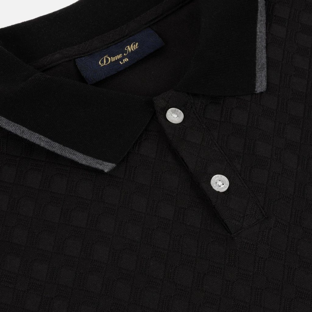 Dime Jacquard LS Polo