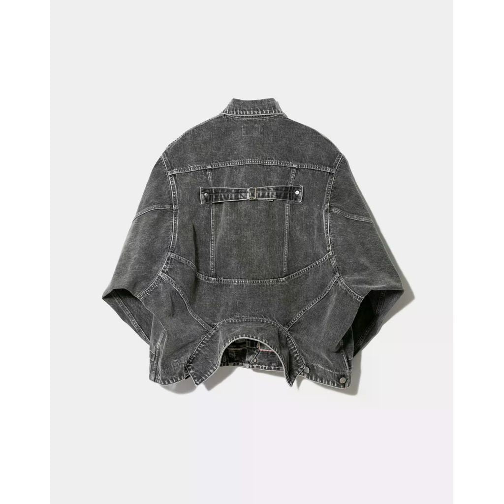 beautiful people double-end selvedge denim blouson blk bleach