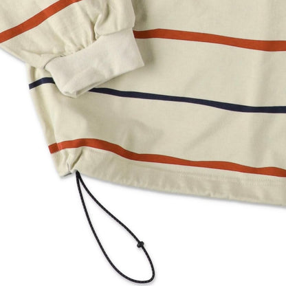 S.F.C SUPER BIG STRIPE  LS  TEE (W/DRAWSTRINGS)