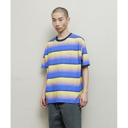 BAL GRADIENT STRIPE CREW NECK TEE