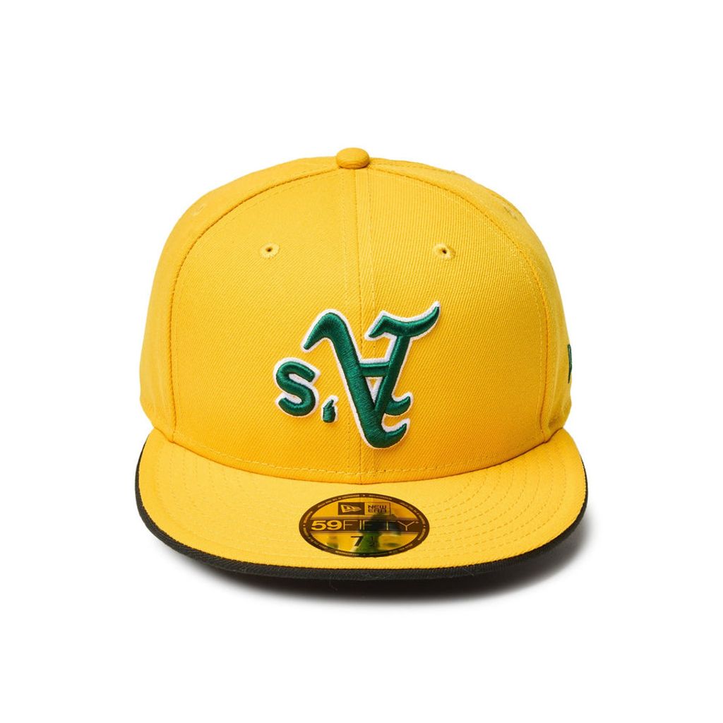 NEW ERA  59FIFTY MLB Upside Down オークランド・アスレチックス Aゴールド
