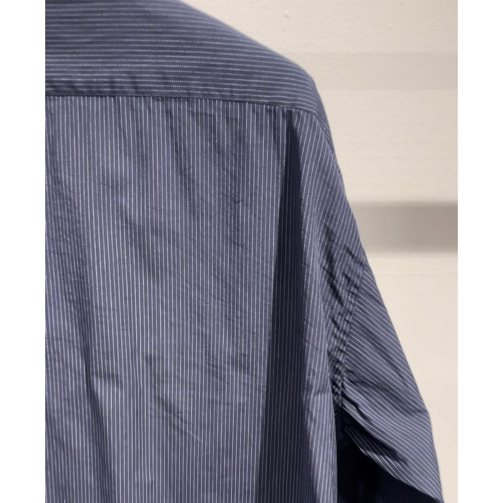 PORTER CLASSIC ROLL UP PIN STRIPE SHIRT（NAVY）