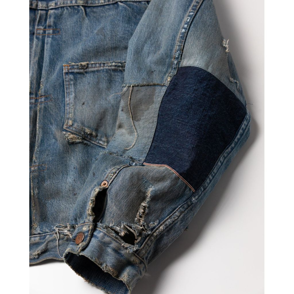 ANACHRONORM  AN290 HARD REMAKED FRONT TUCK DENIM JACKET INDIGO